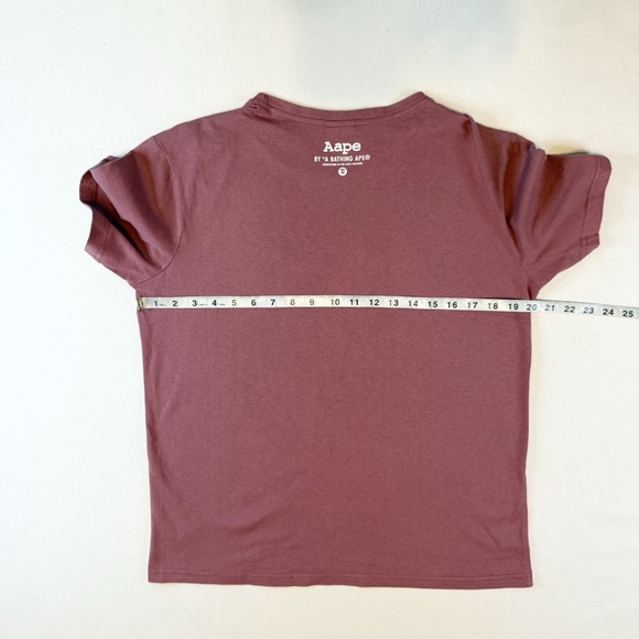 Aape By A Bathing Ape Size M Pink Camo Logo Big Head Tee Bape T-Shirt - Picture 5 of 12